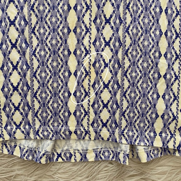 Seraphine Purple Yellow Geometric Short Sleeve Aztec Front Twist Maternity Dress - Picture 15 of 15